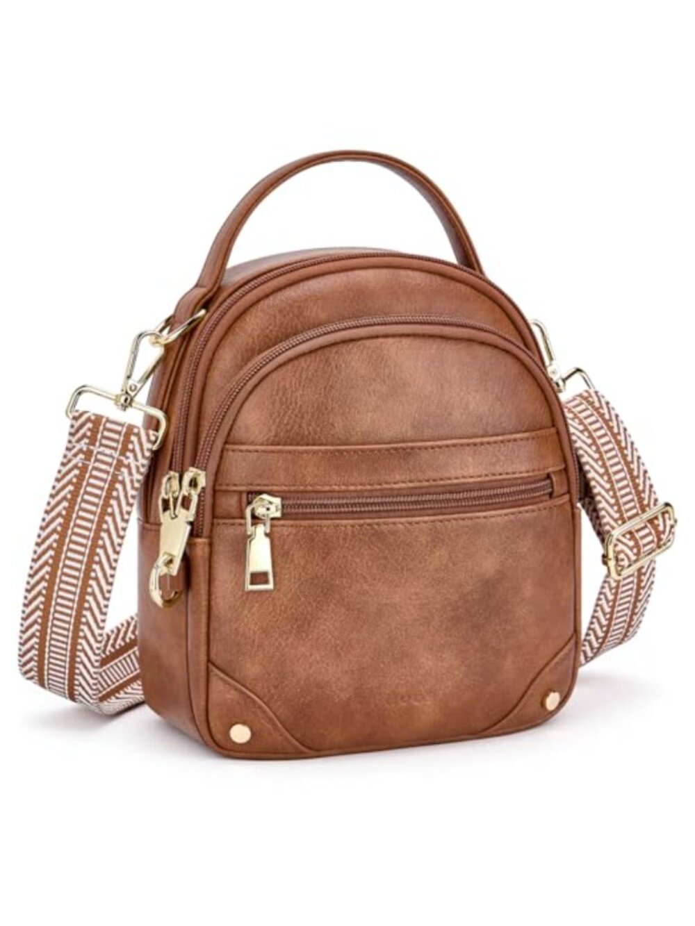 RFID Anti Theft Crossbody Bag Faux Leather Travel Purse